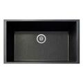 Latoscana 19.5 In. One Undermount Granite Composite Single Bowl Kitchen Sink, Black Metallic ON8410ST-44UG